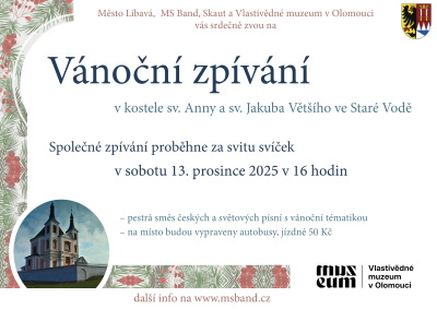 Vánoční zpívání v kostele Sv. Anny a sv. Jakuba Většího ve Staré Vodě